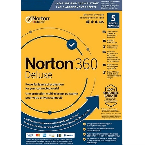 Norton 360 Deluxe - 1-Year / 5-Device