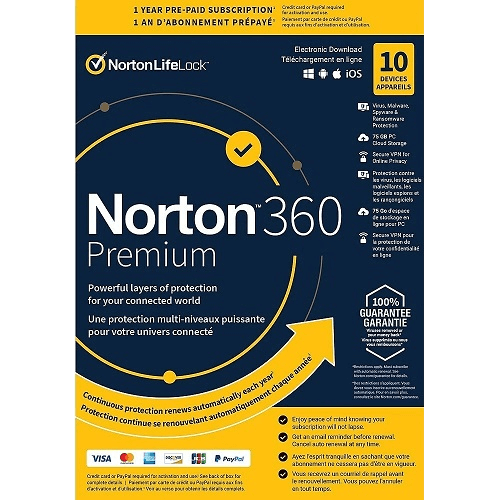 Norton 360 Premium - 1-Year / 10-Device